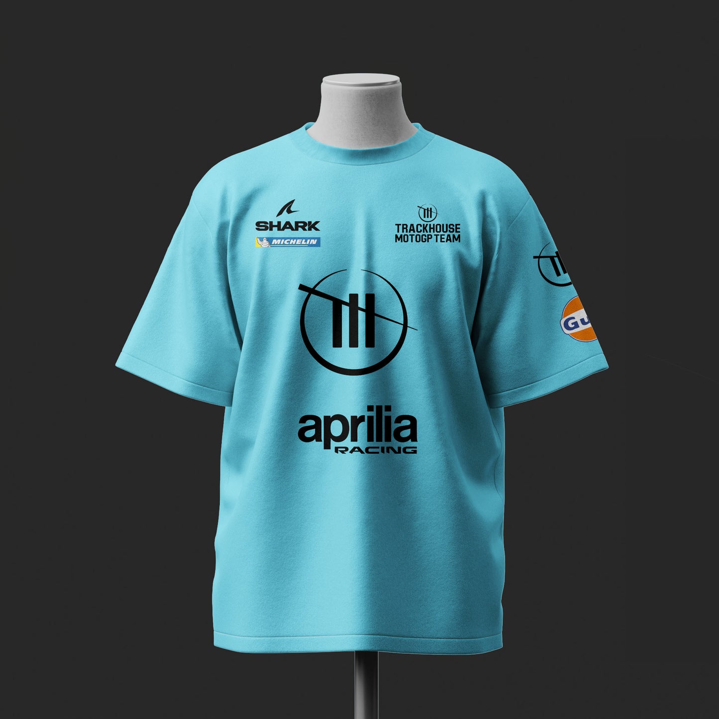 Aprilia Racing Edition Inspired Oversize light blue Cotton T-shirt