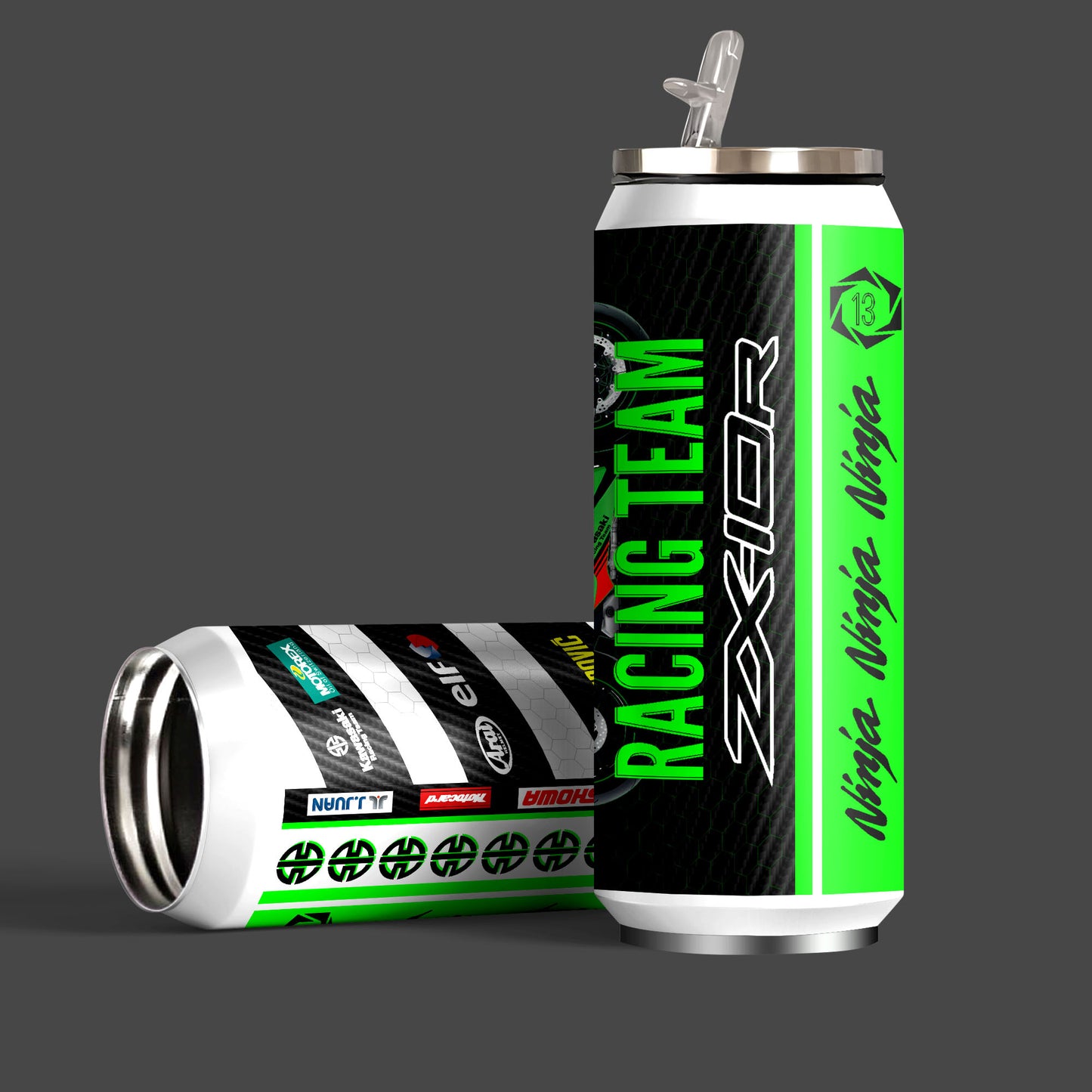 Kawasaki Ninja ZX-10R Superbike Inspired Sipper Can