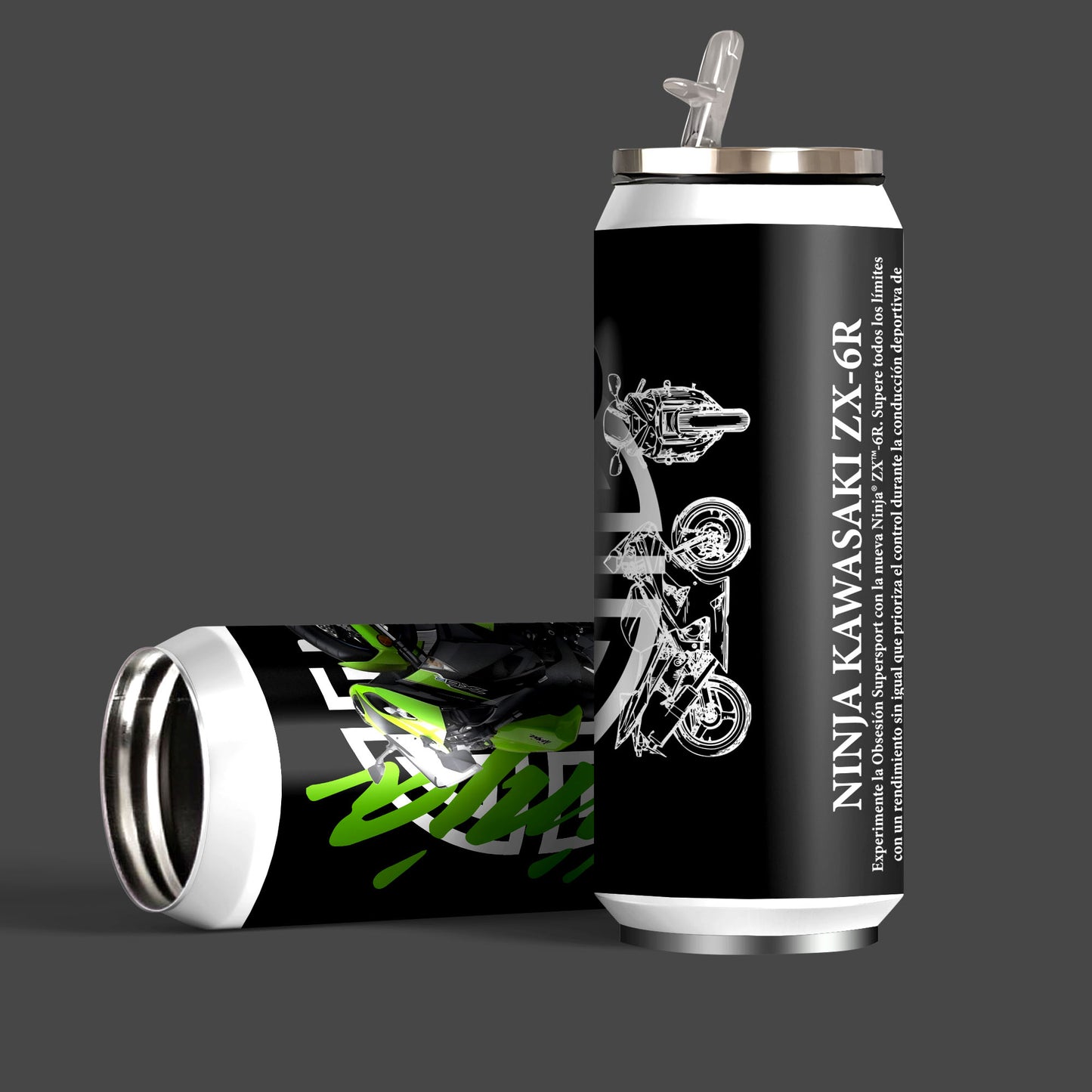 Kawasaki Ninja 2.0 Inspired Sipper Can