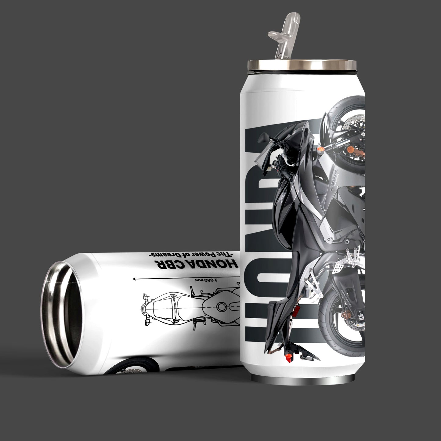 Honda CBR 4.0 All Black Inspired Art Sipper Can