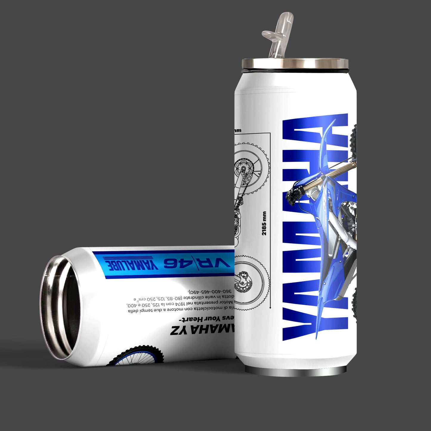 Yamaha YZ dirt bike Inspired Sipper Can
