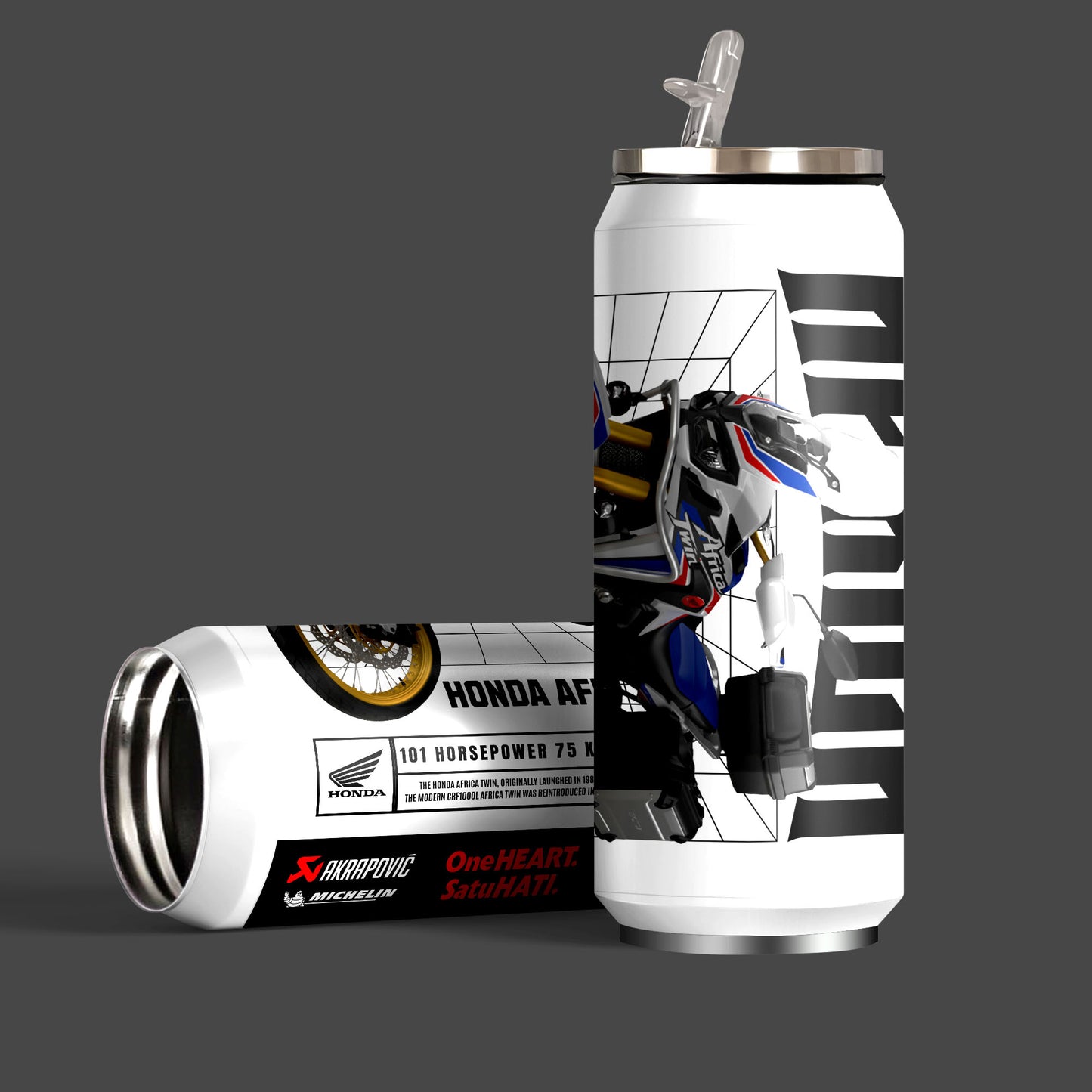 Honda Africa Twin 2.0 Inspired Art Sipper Can