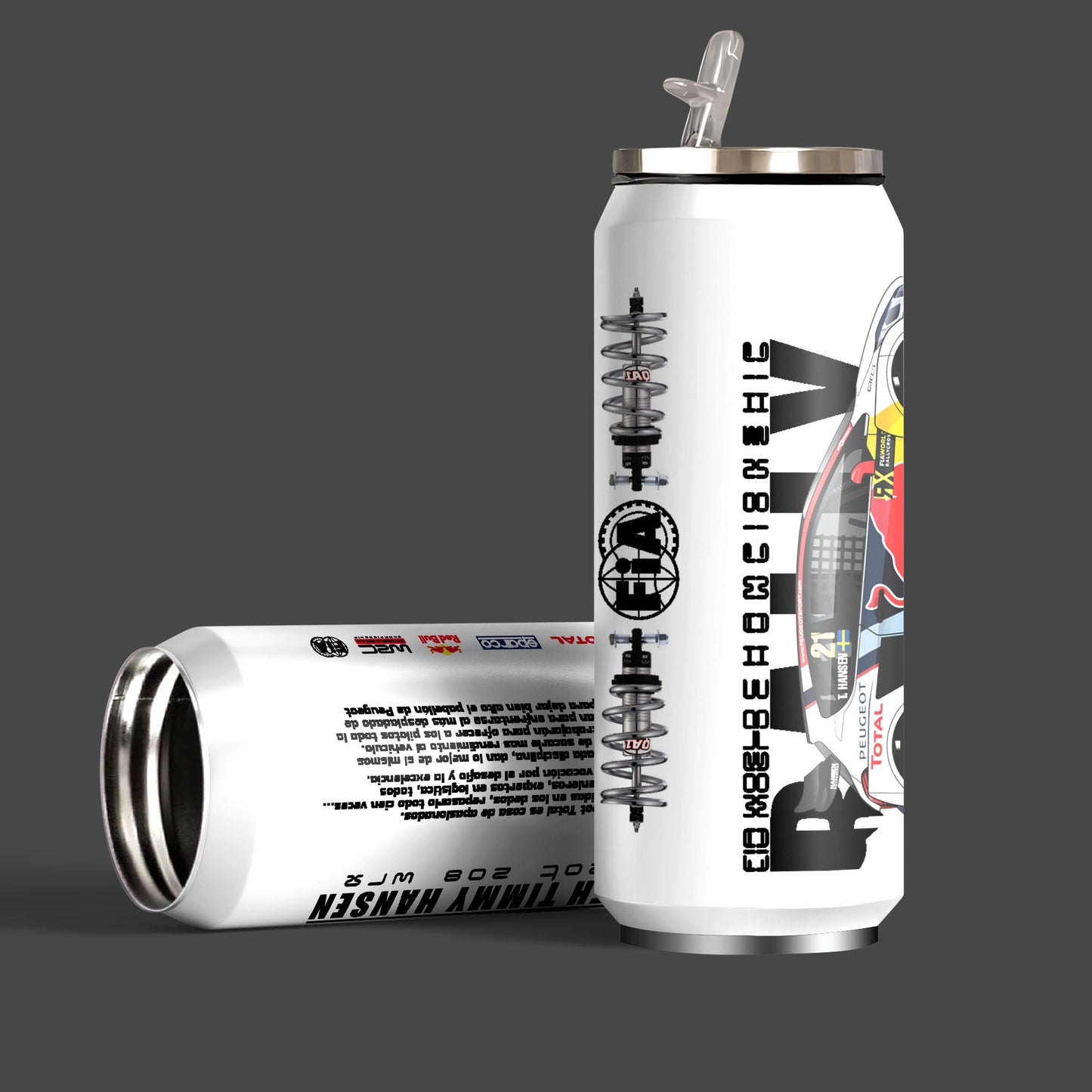Kenneth Timmy Hansen Car Rally Racing Team Inspired Sipper Can