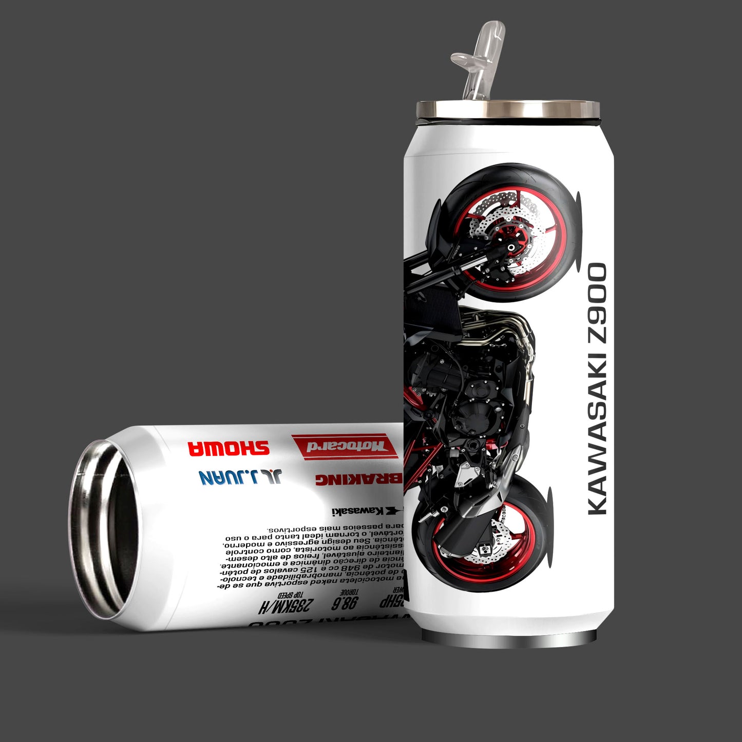 Kawasaki Z900 Black Inspired Art Sipper Can