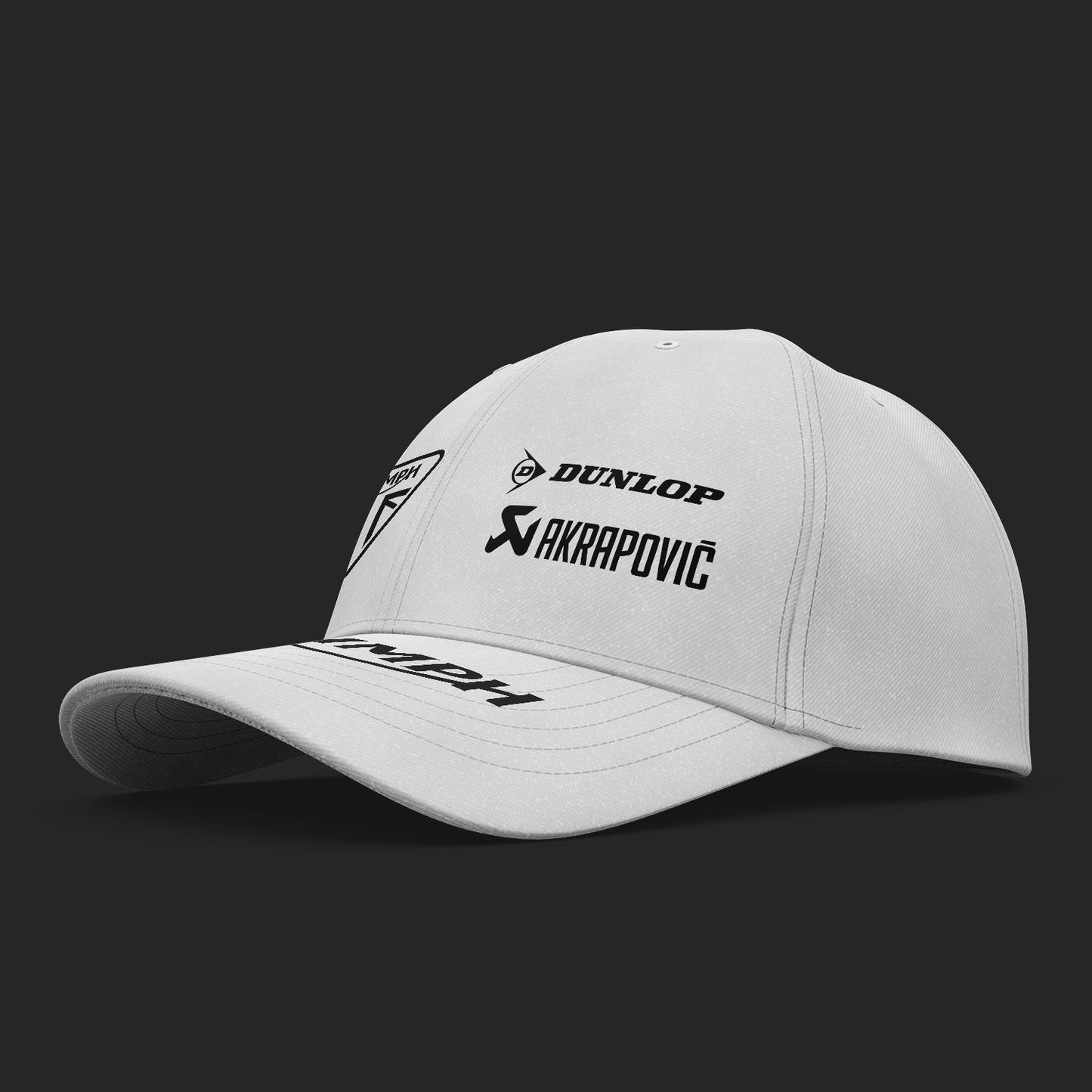 Triumph Superbike Inspired 6 Panel WHITE Cap