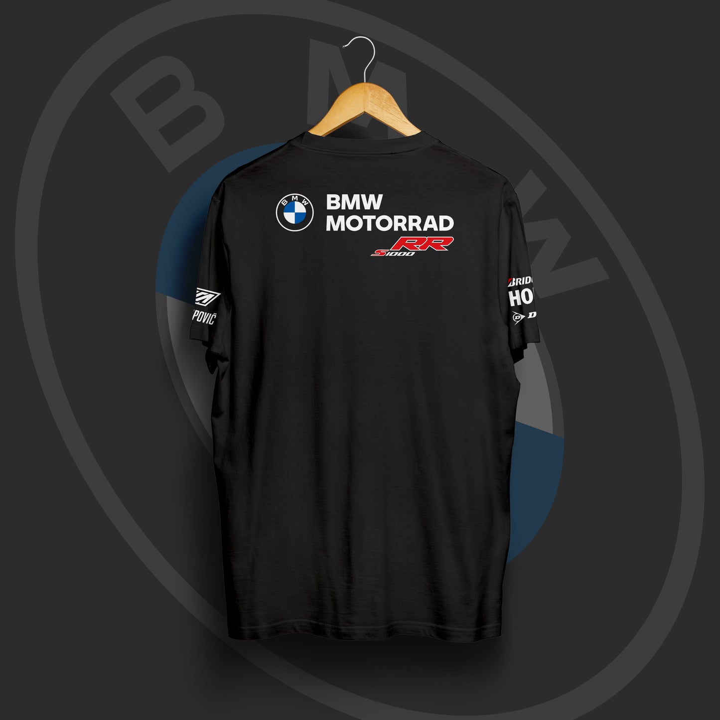 BMW Motorrad 1000RR Inspired Black Cotton T-shirt