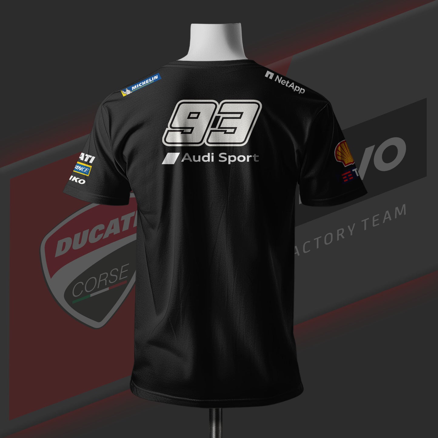 Marc Marquez Edition Inspired Black Cotton T-shirt