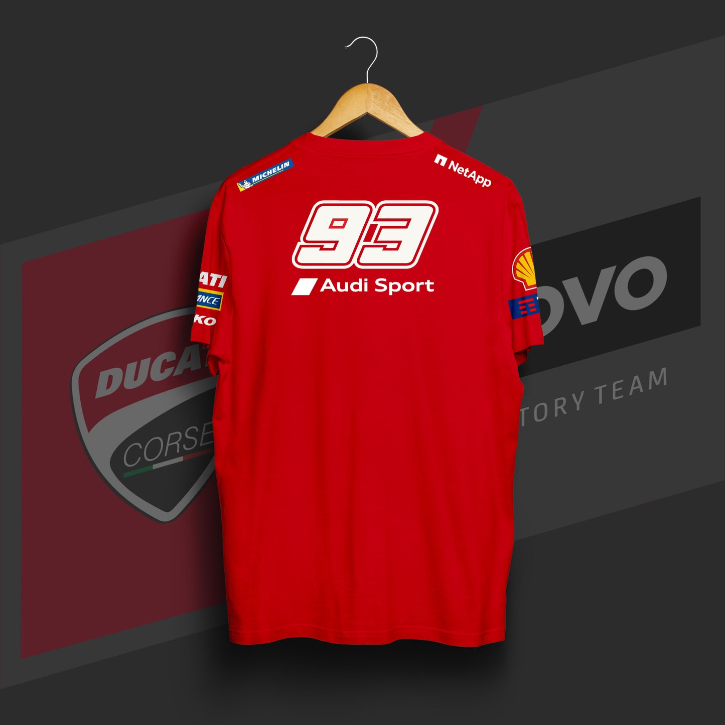 Marc Marquez Edition Inspired Red Cotton T-shirt