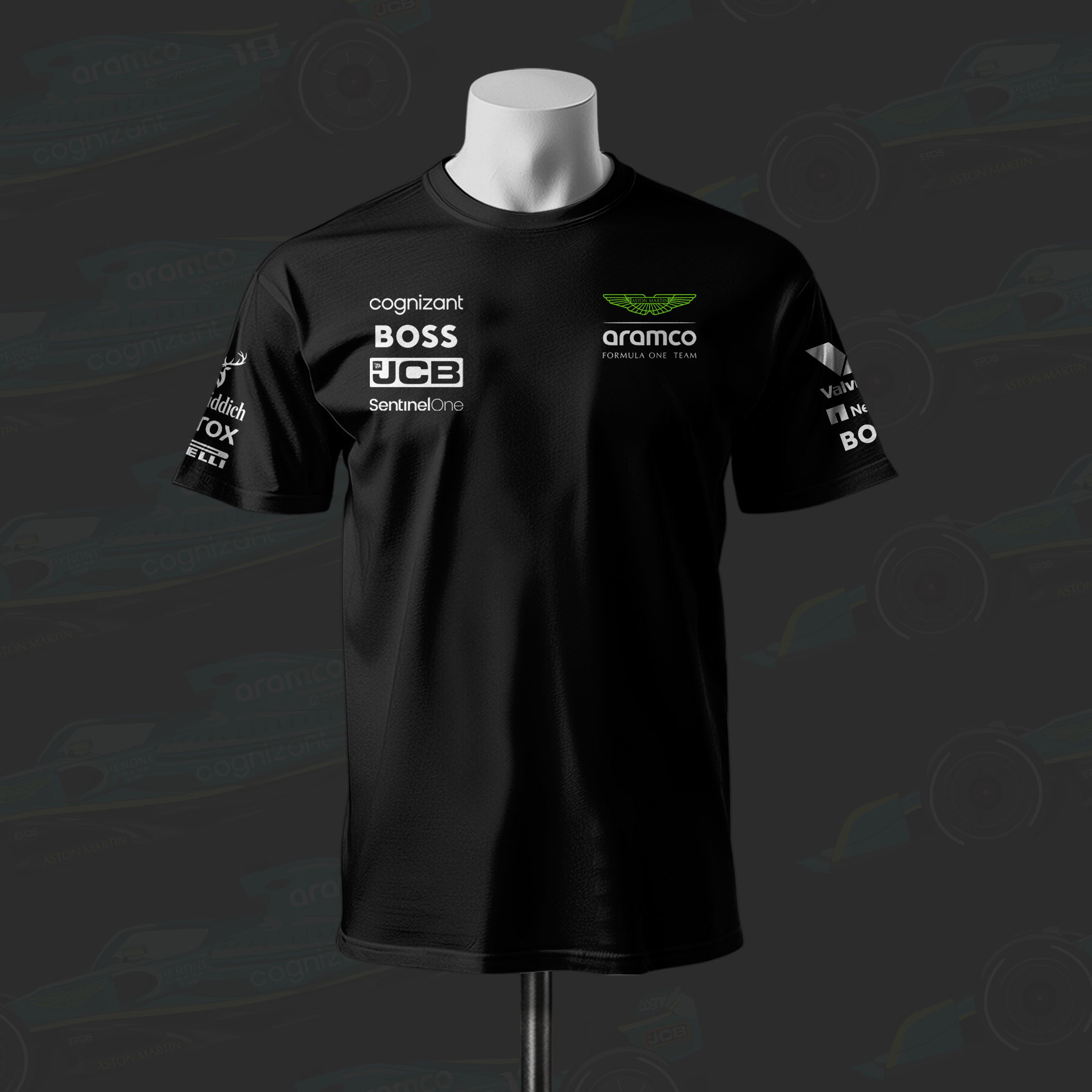 A Martin  F1 Racing Team Inspired Cotton T-shirt