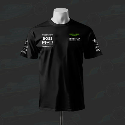 Aston Martin Aramco F1 Racing Team Inspired Cotton T-shirt