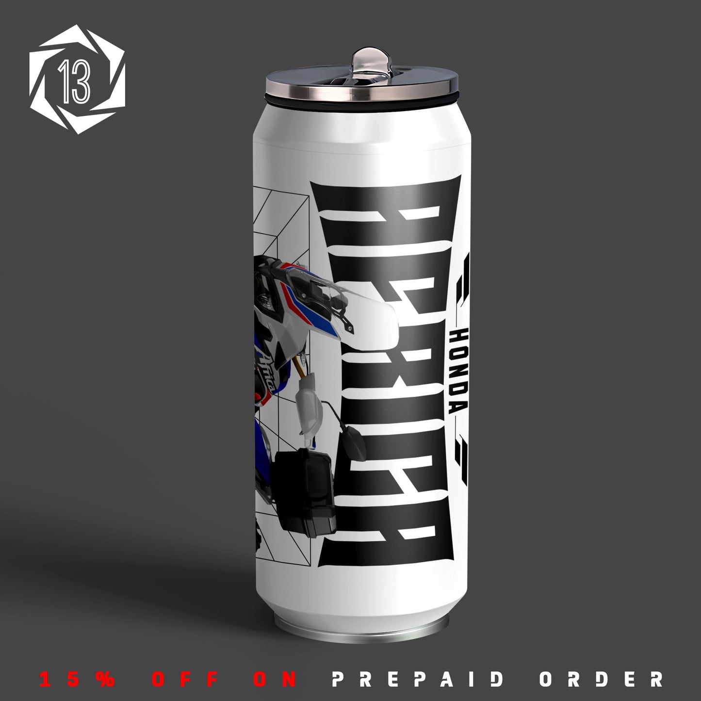 Honda Africa Twin 2.0 Inspired Art Sipper Can