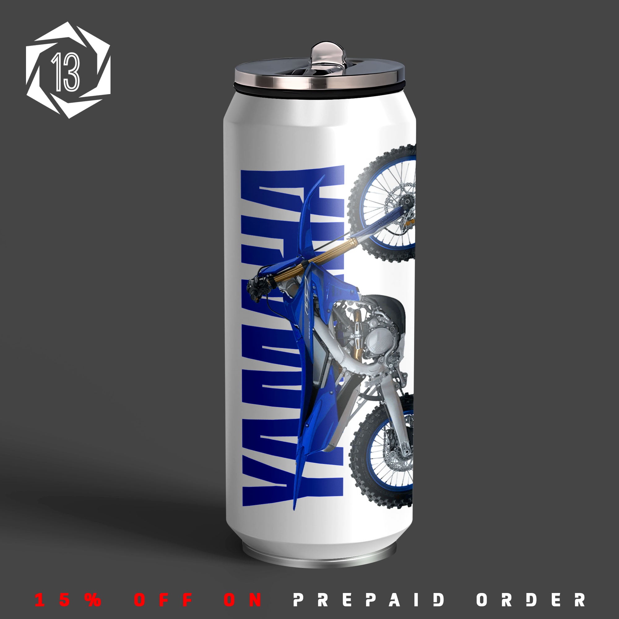 Y YZ dirt bike Inspired Sipper Can