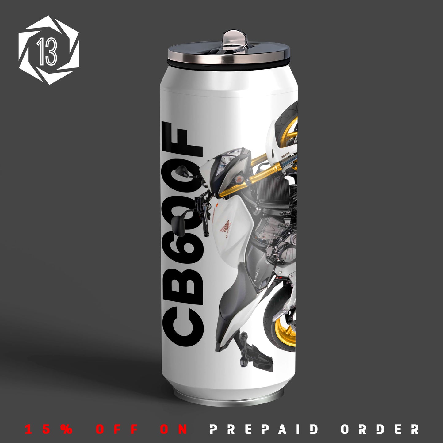 Honda Hornet CB600F Inspired Art Sipper Can