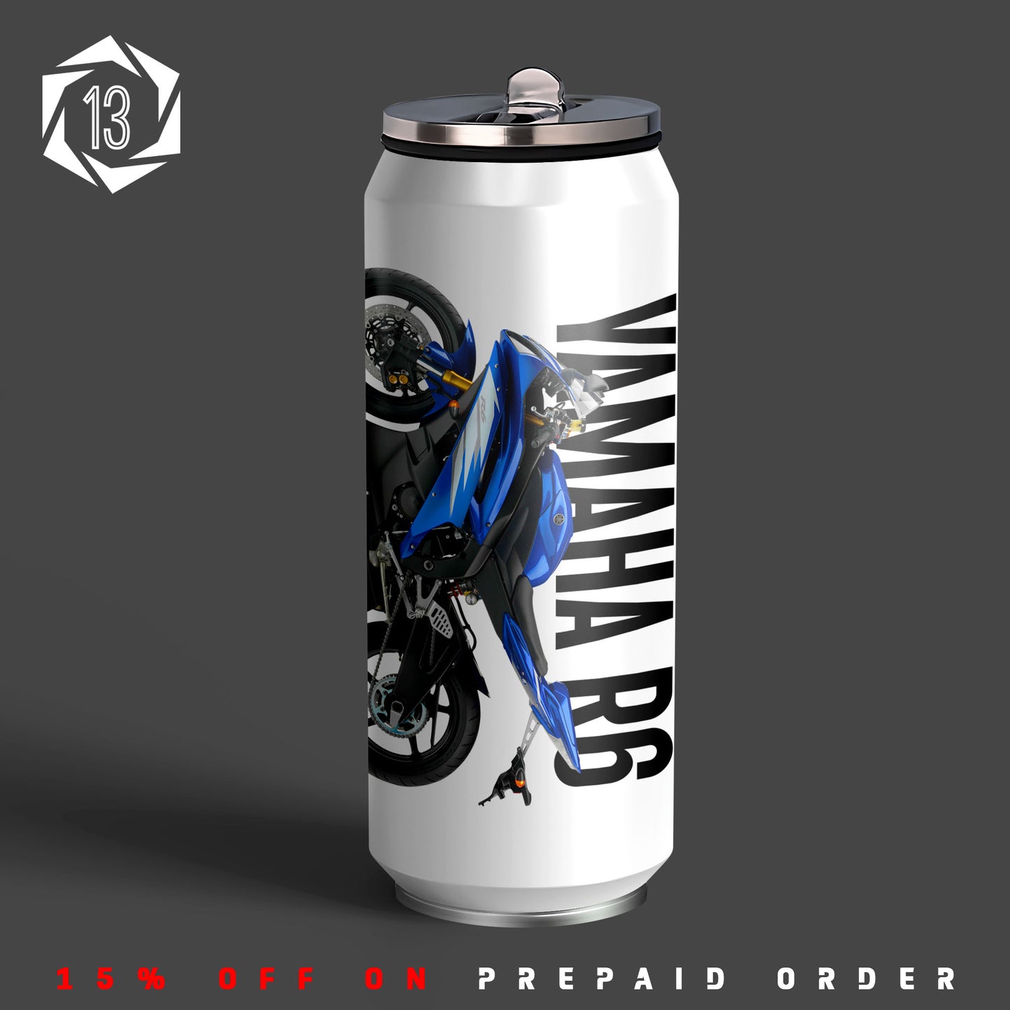 Yamaha R6 Inspired Sipper Can
