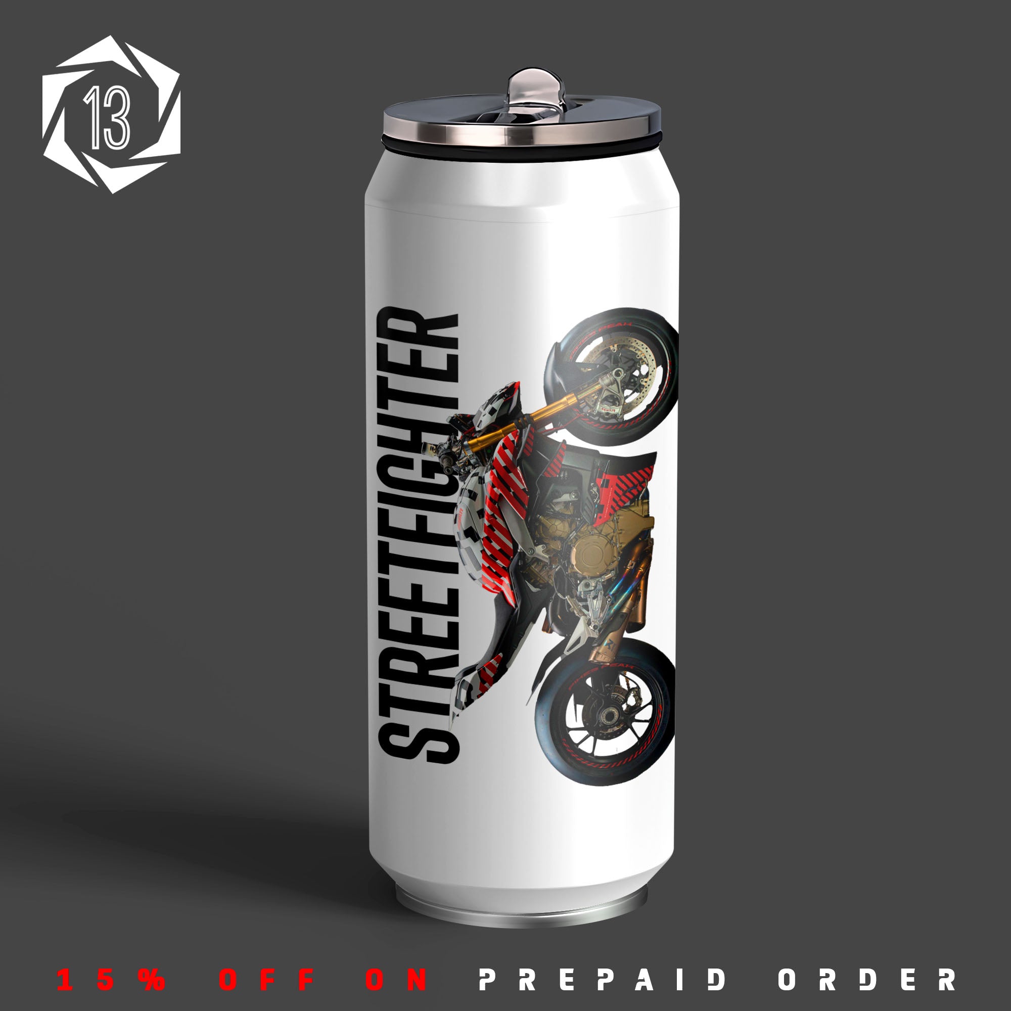 D Streetfighter V4 3.0 Inspired Art Sipper Can