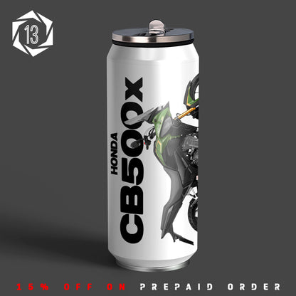 Honda CB500X Green Inspired Art Sipper Can