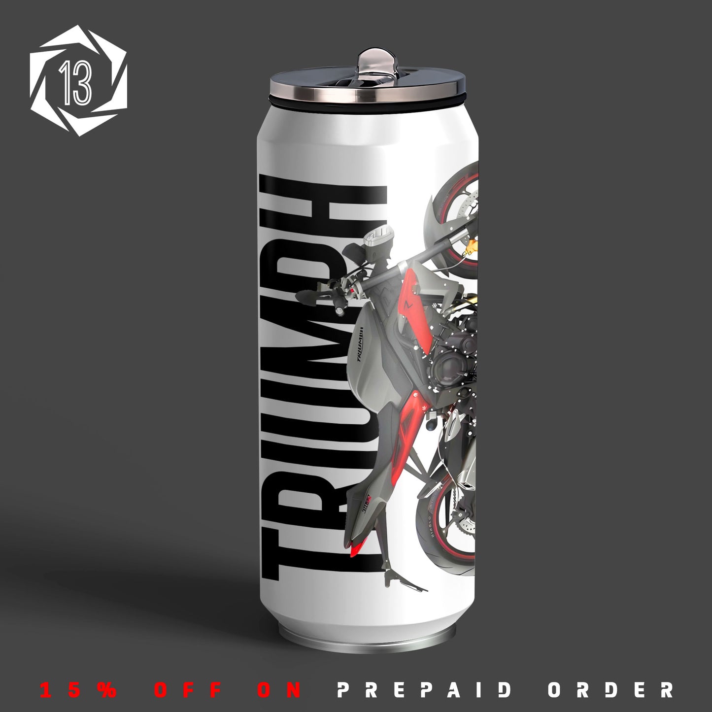 Triumph 675R Street Triple Inspired Art Sipper Can