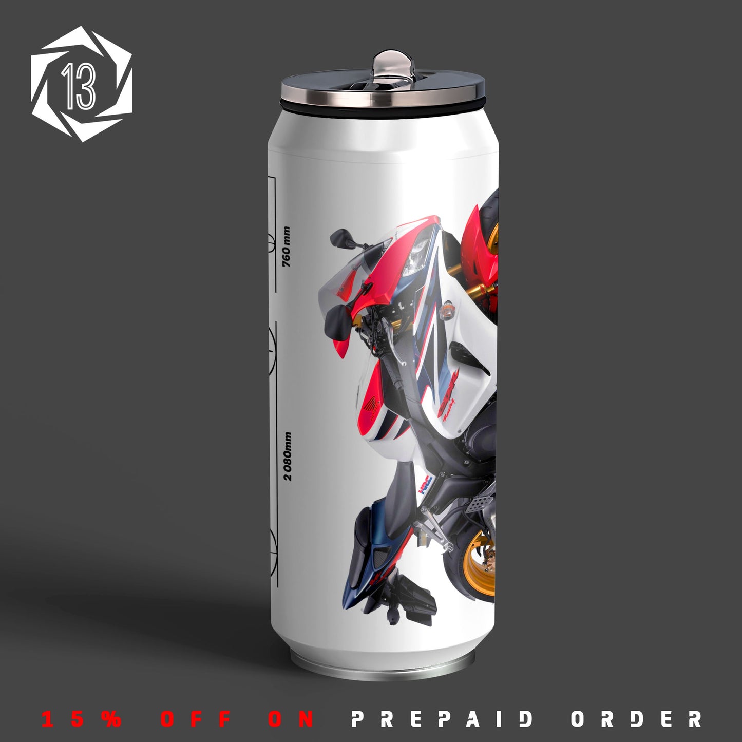 Honda CBR 3.0 Inspired Art Sipper Can