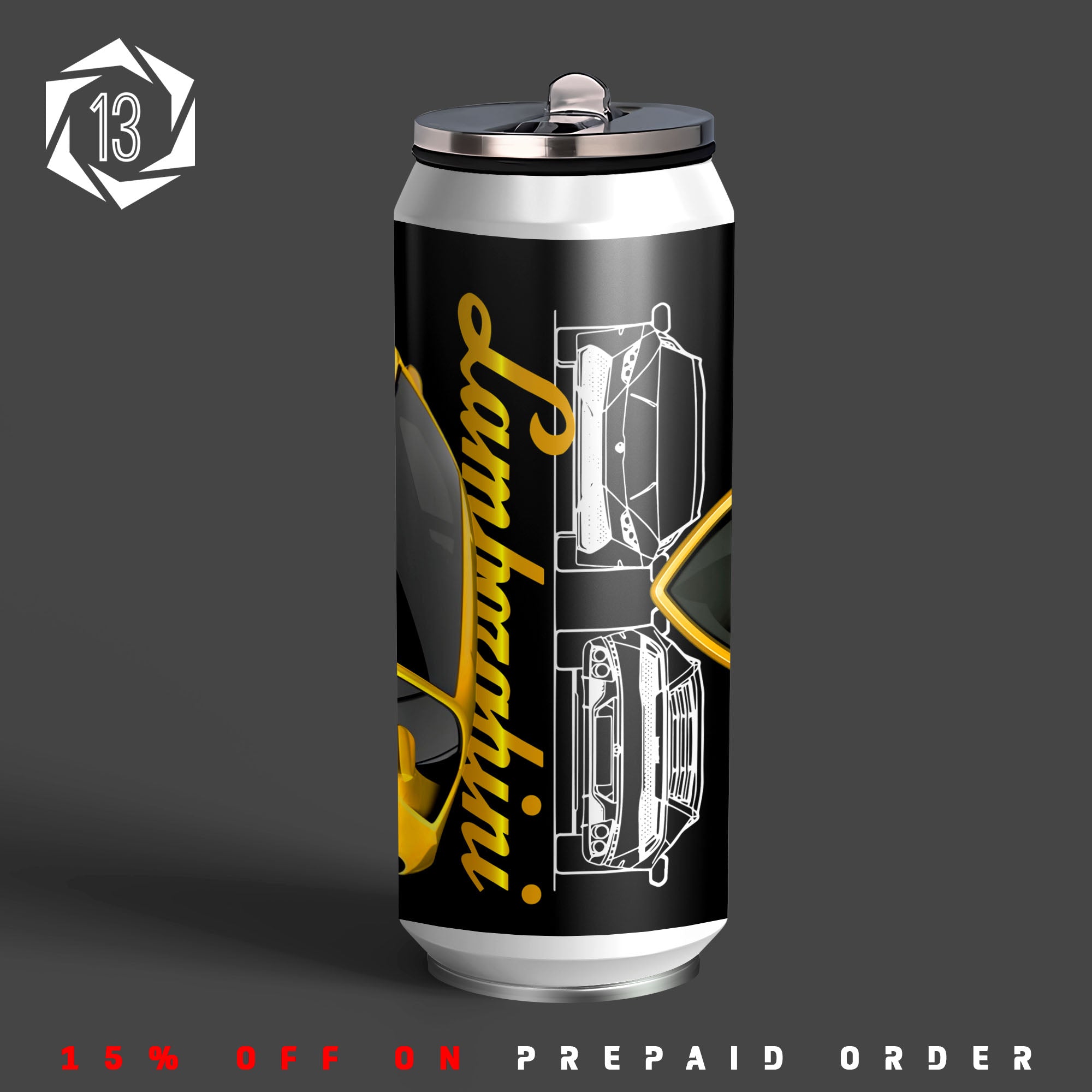 Lambo  2.0 Inspired Sipper Can