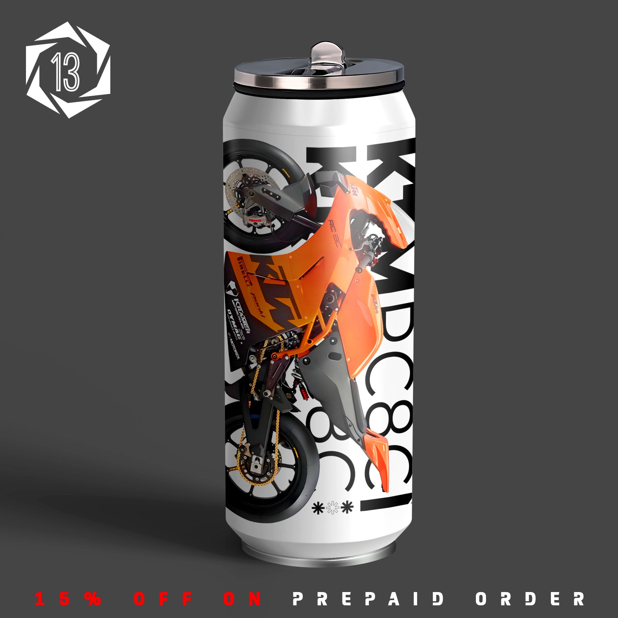 RC 8C Inspired Art Sipper Can