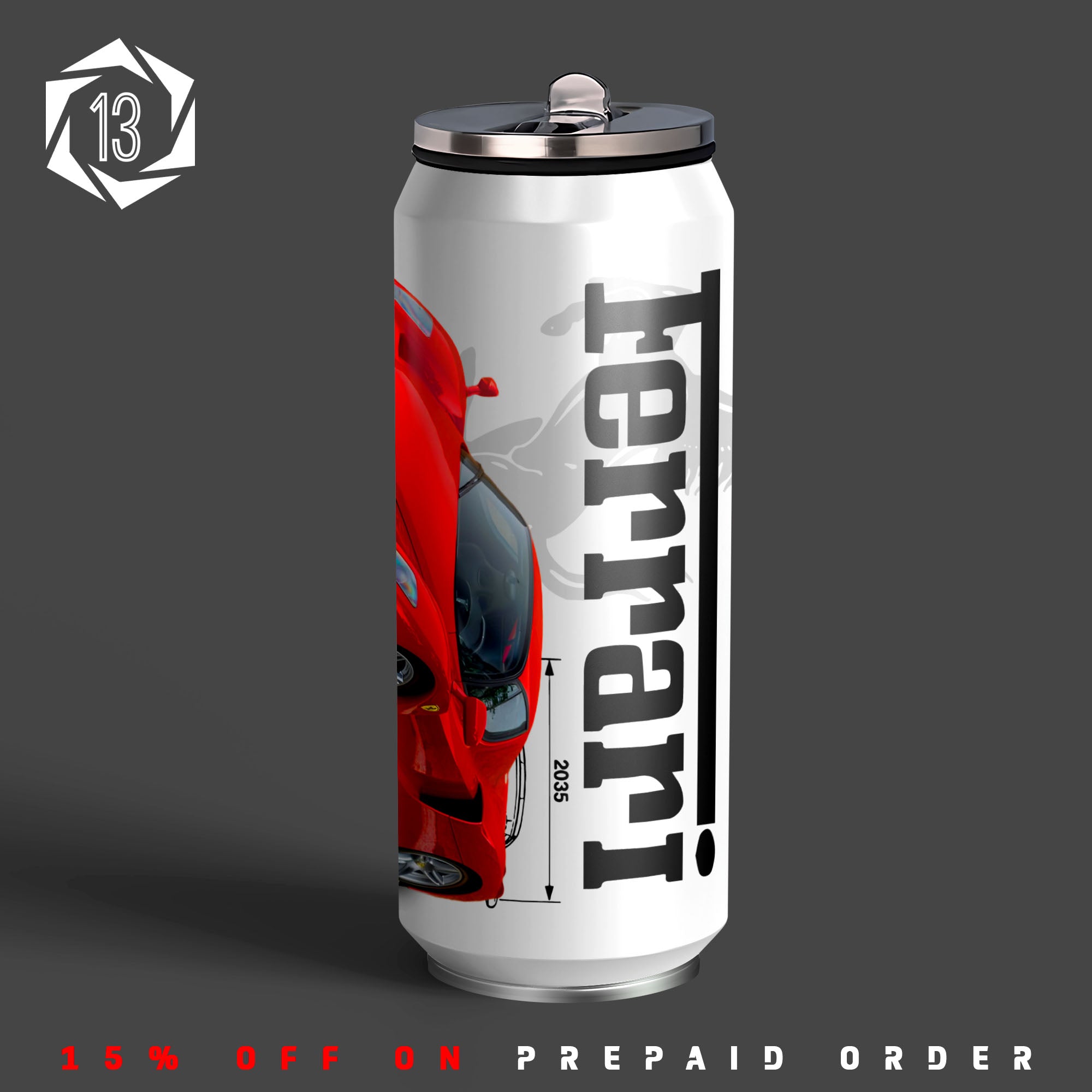 F ENZO Art Inspired Sipper Can