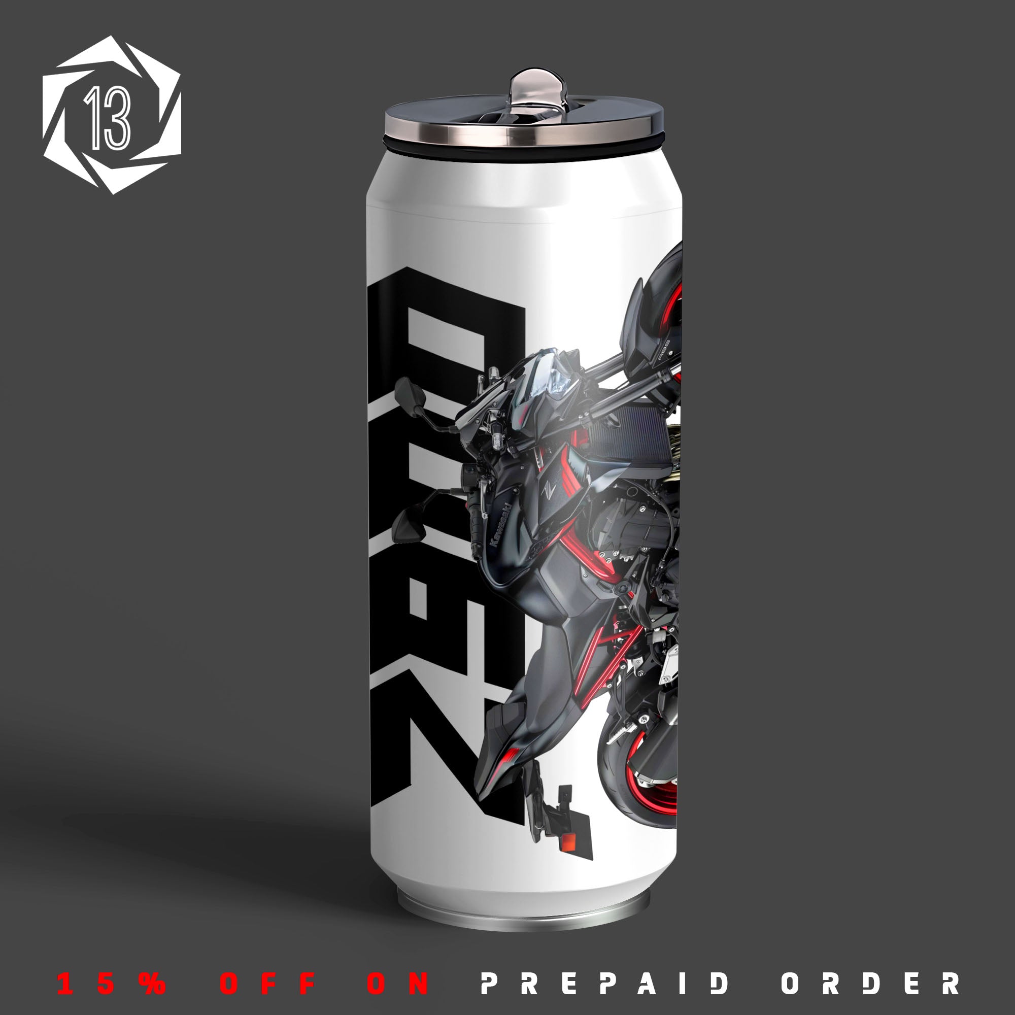 KRT Z900 Black Inspired Art Sipper Can