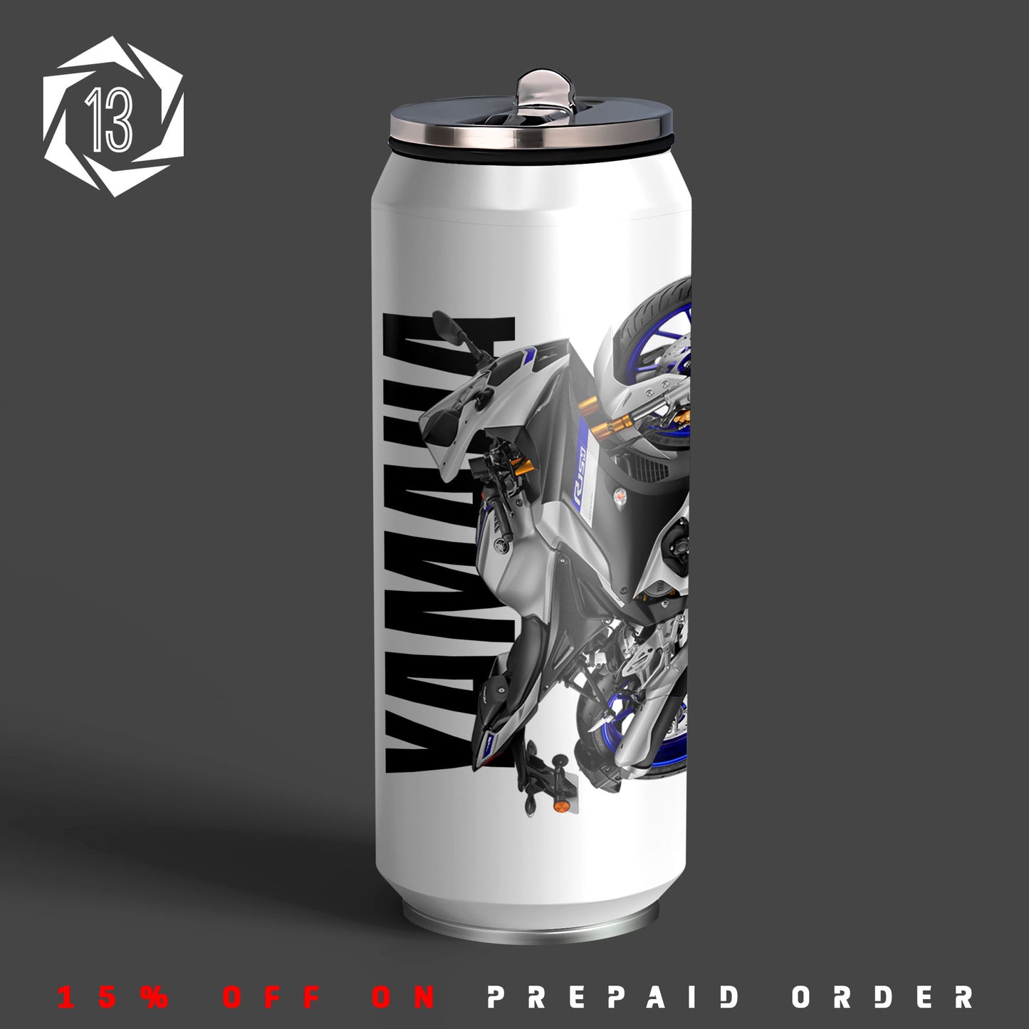 Yamaha R15M Inspired Art Sipper Can