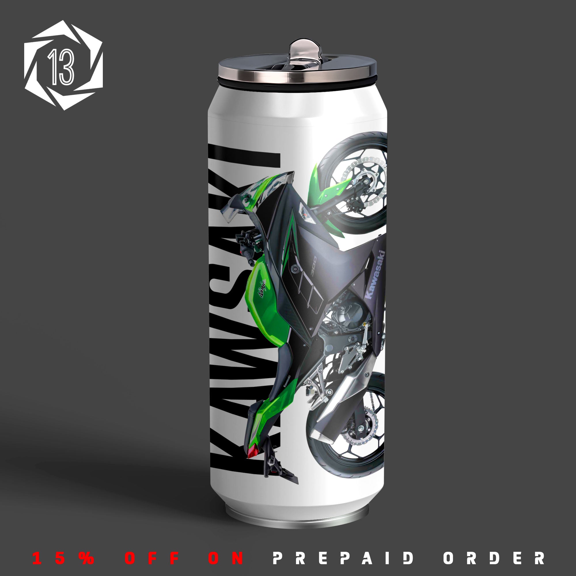 KRT Ninja 300 Inspired Art Sipper Can