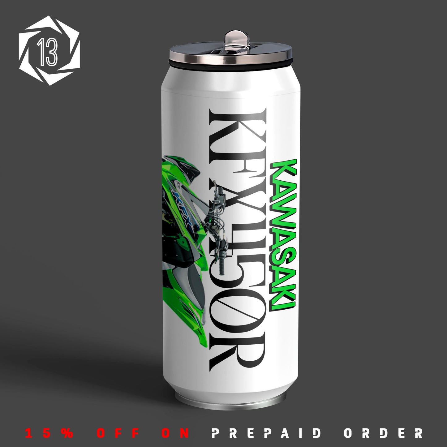 Kawasaki KFX 450R ATV Inspired Art Sipper Can