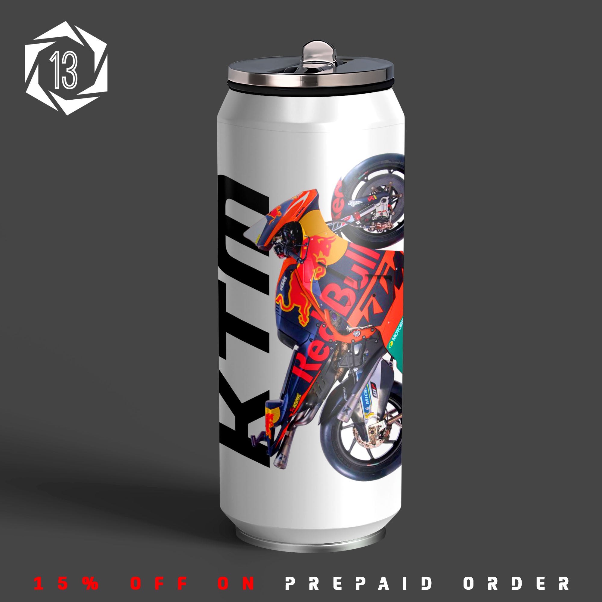 Ready to Race Motogp team Inspired Art Sipper Can