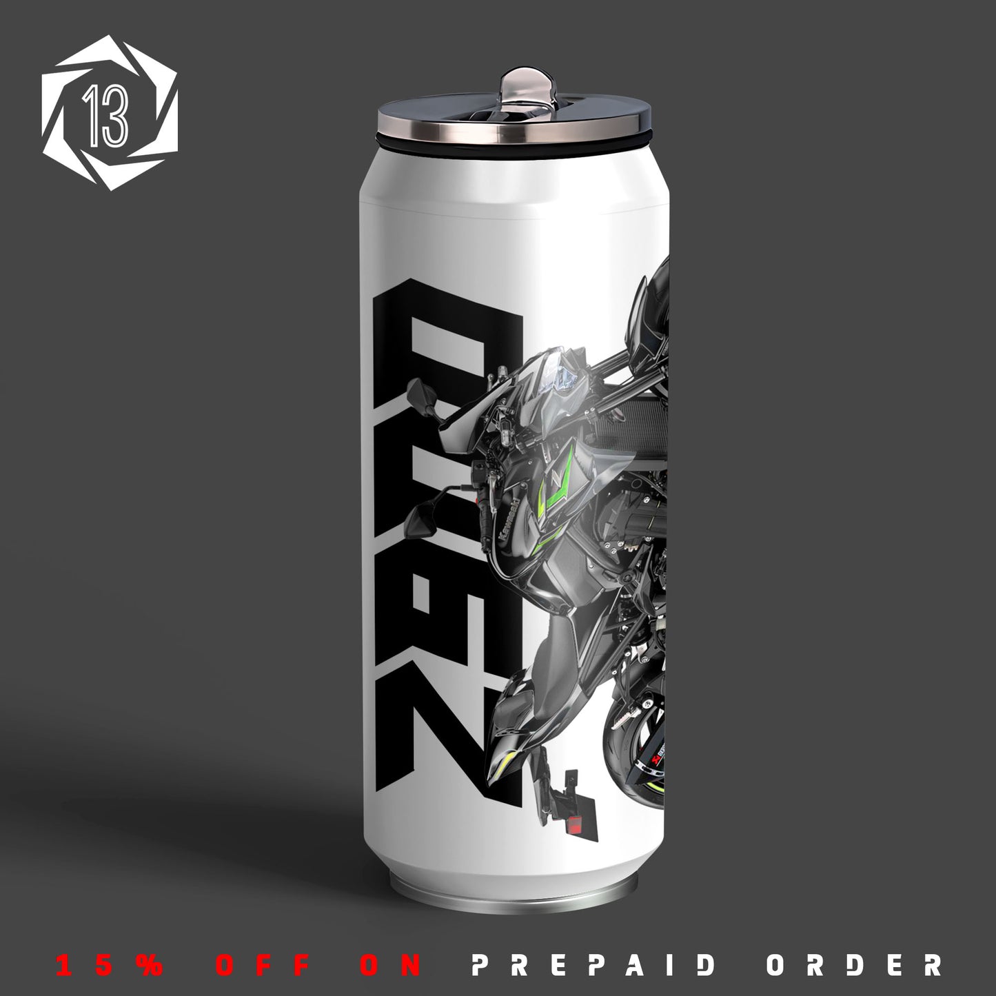 Kawasaki Z900 Inspired Art Sipper Can