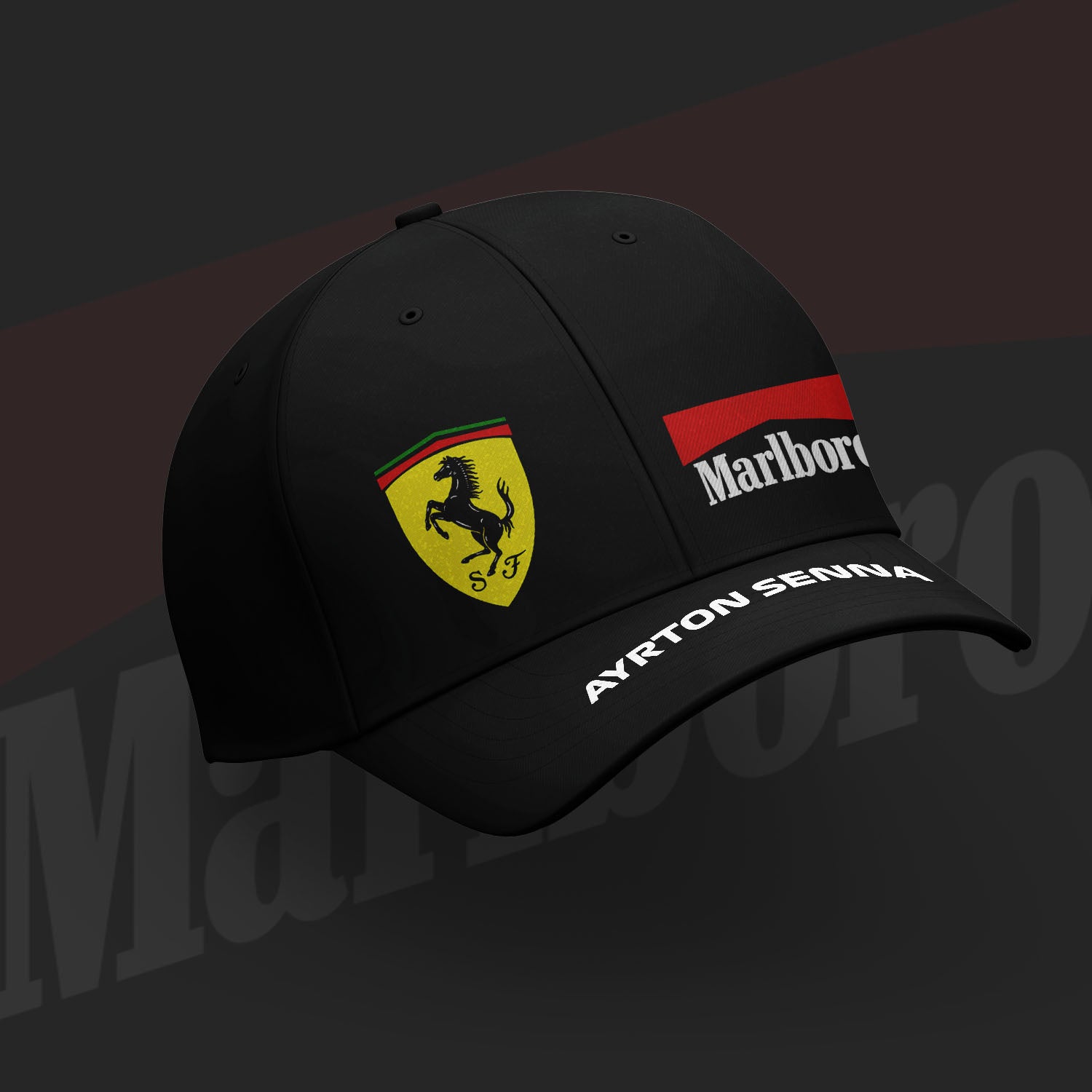 Ayrton Senna Inspired 6 Pannel Cap