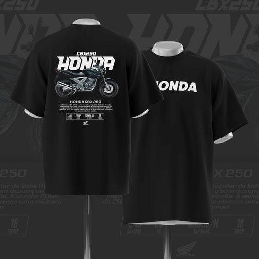 CBX 250 Bike Art Oversize Black Cotton T-shirt