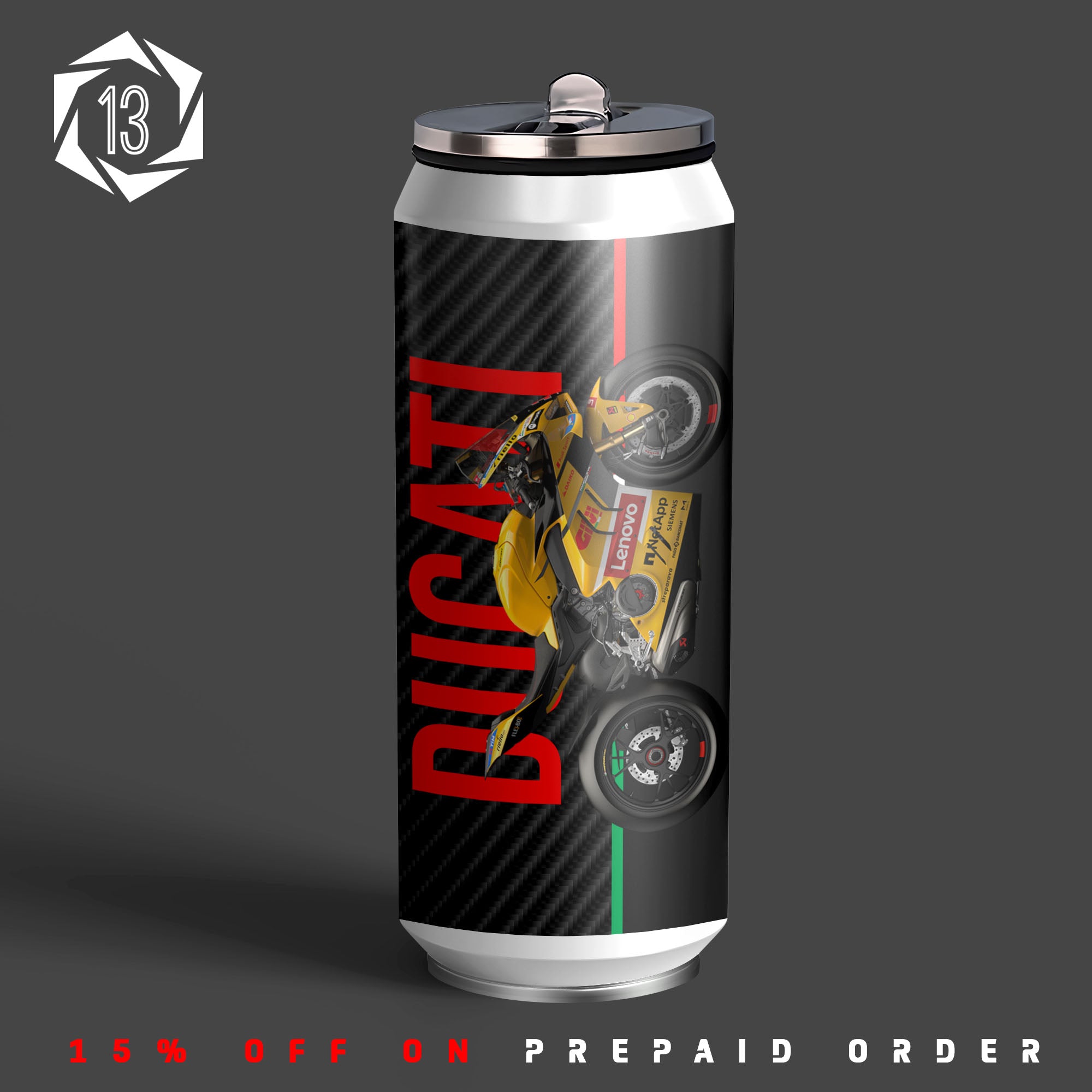 D panigale v4 Superbike Inspired Sipper Can