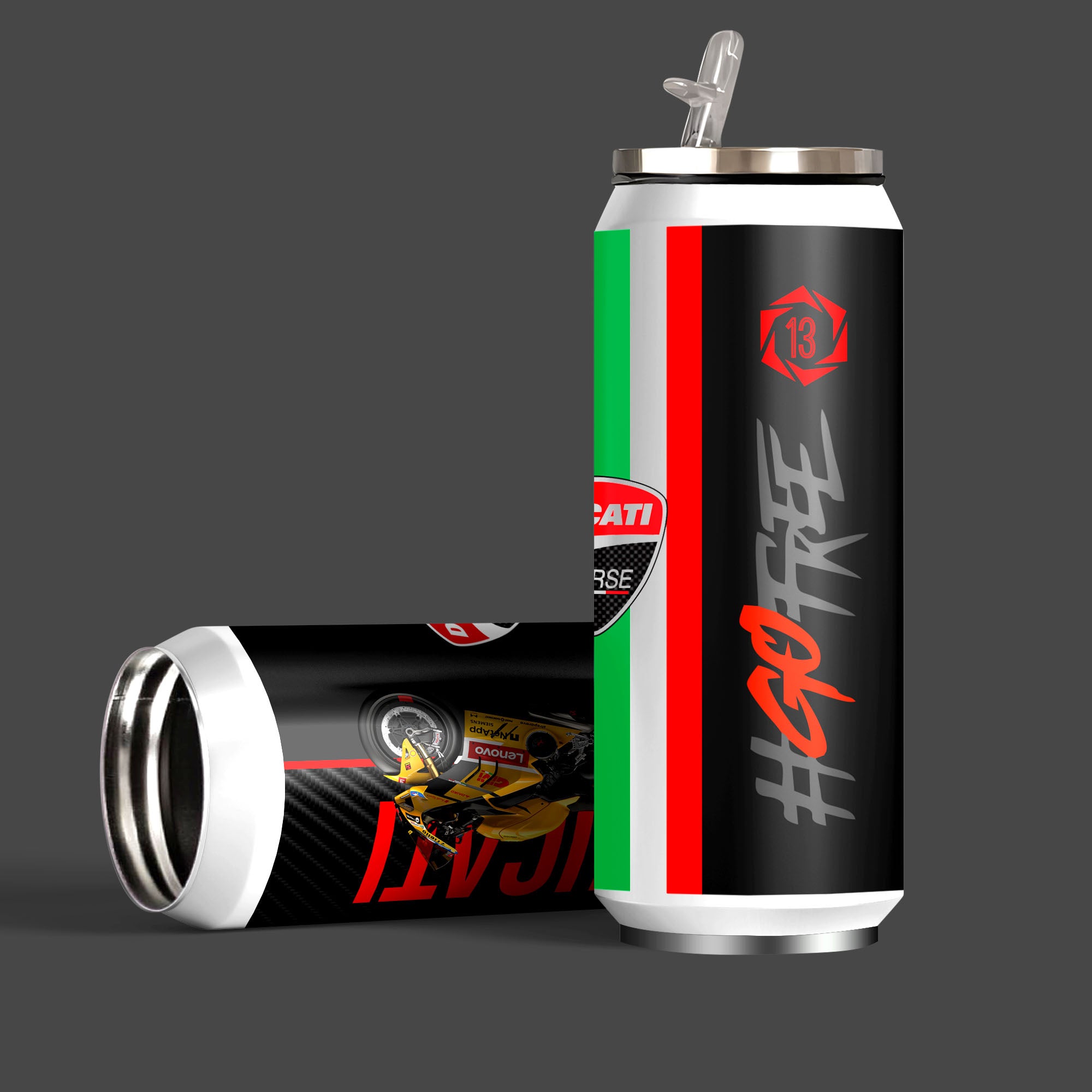 D panigale v4 Superbike Inspired Sipper Can