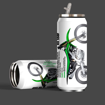 Kawasaki KX 250F dirt bike Inspired Art Sipper Can