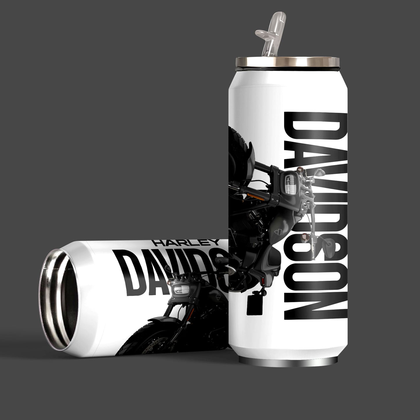 H Davidson Fat BOB Inspired Art Sipper Can