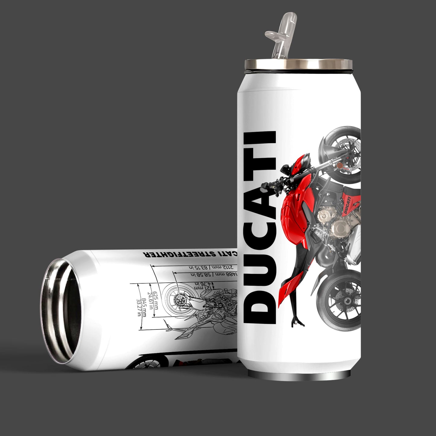 Ducati Streetfighter Inspired Art Sipper Can