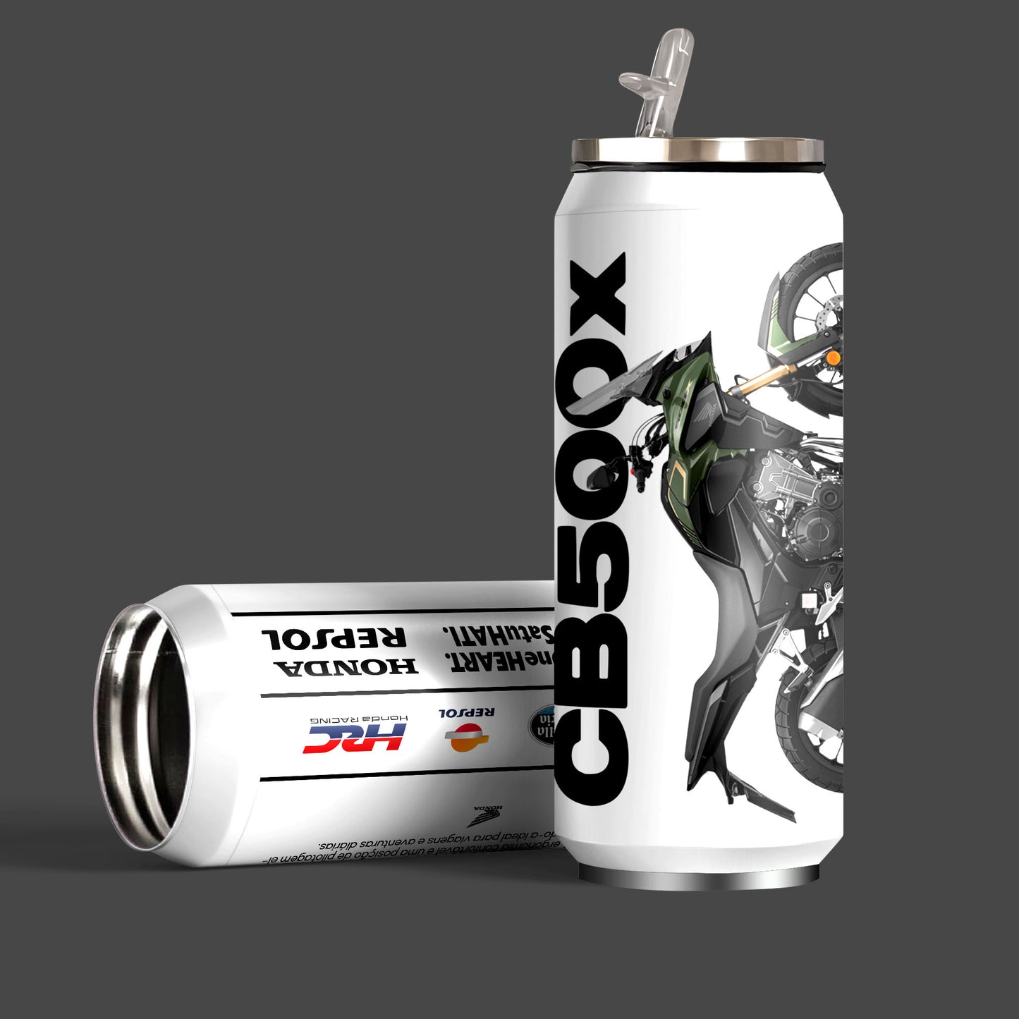 Honda CB500X Green Inspired Art Sipper Can