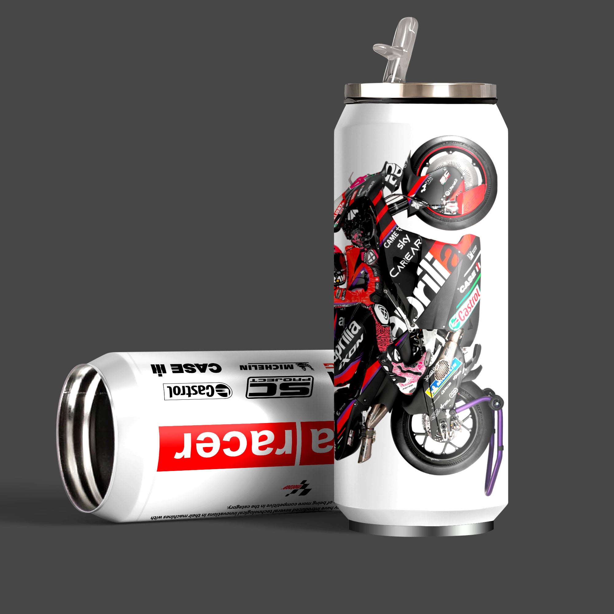 Asprilia Racing Motogp team Inspired Sipper Can