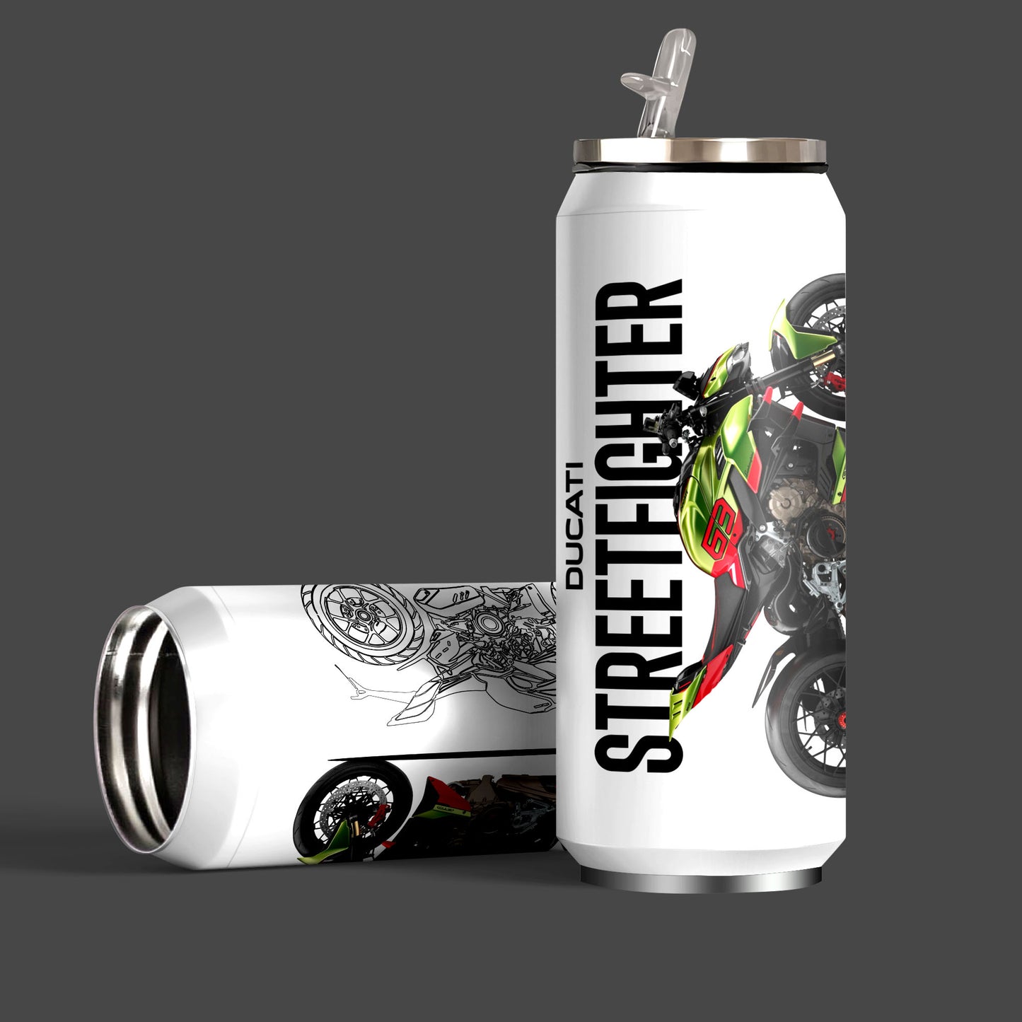 Ducati Street Fighter V4 2.0 Inspired Art Sipper Can
