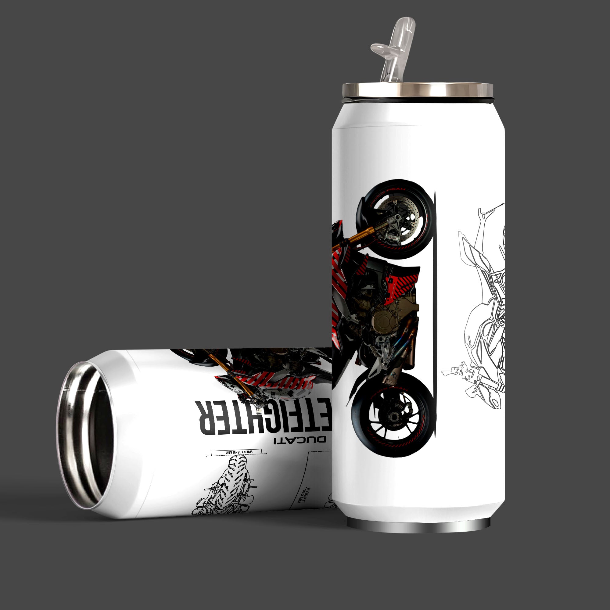 D Streetfighter V4 3.0 Inspired Art Sipper Can