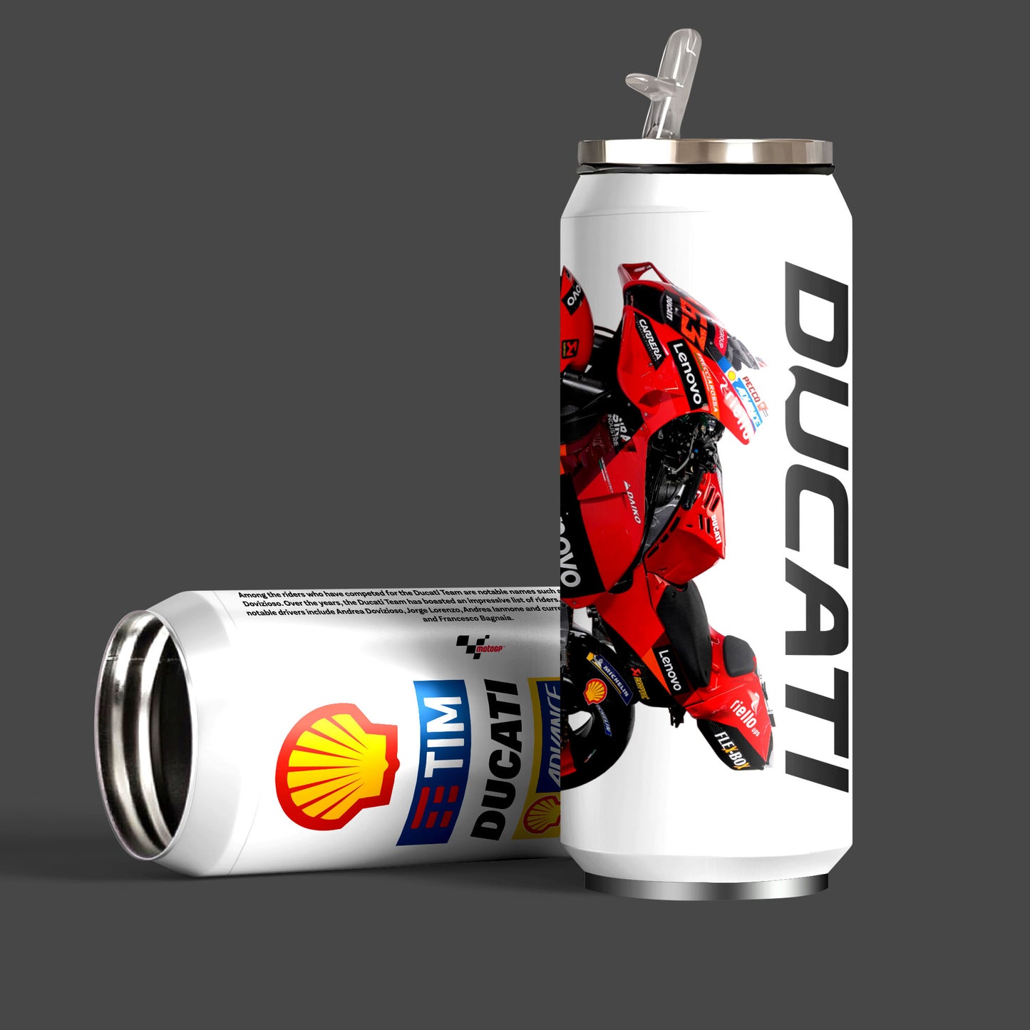 Duacti Motogp team Inspired Art Sipper Can