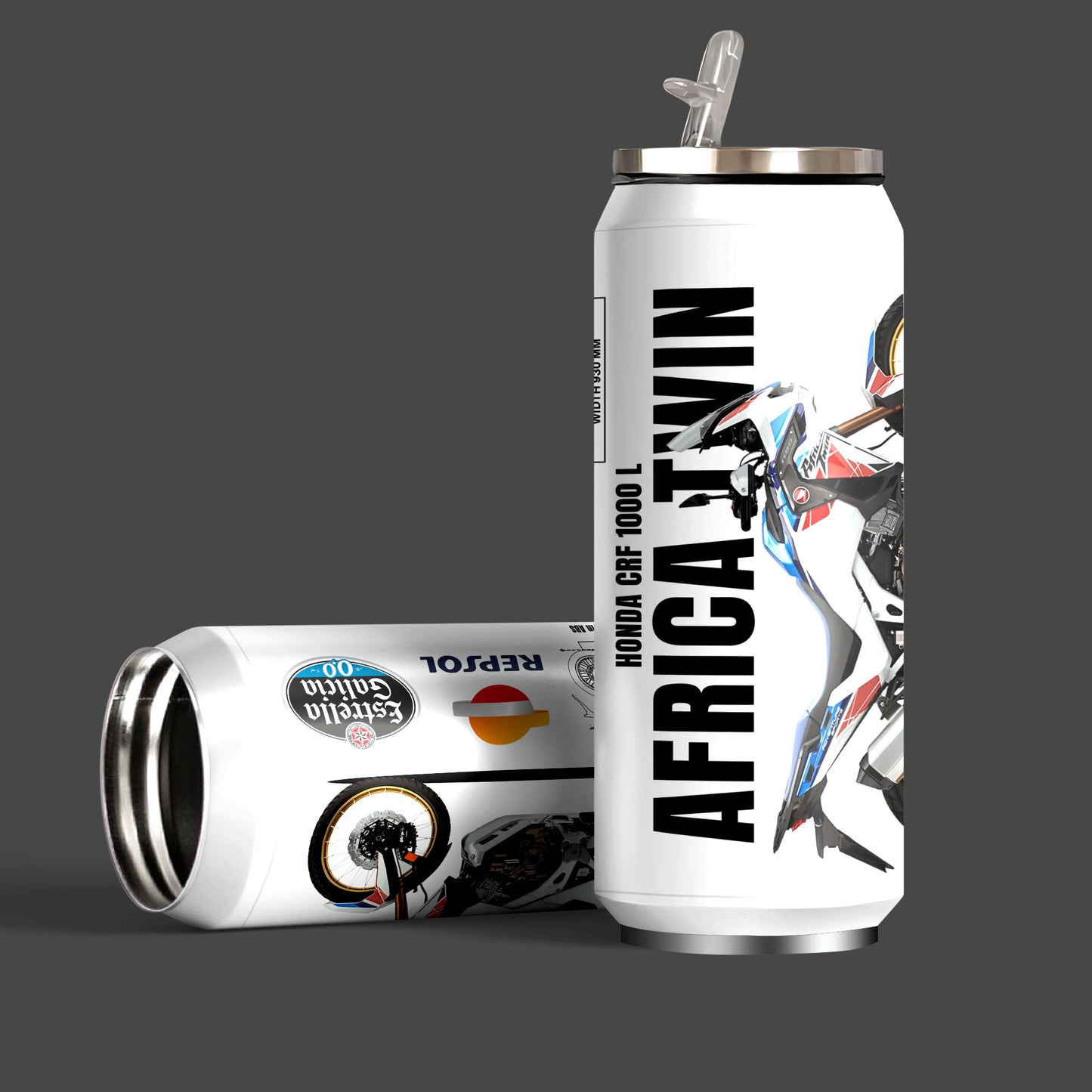 Honda CRF 1000L Africa Twin Inspired Art Sipper Can