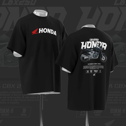 CBX 250 Bike Art Oversize Black Cotton T-shirt