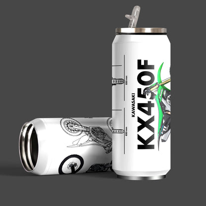 Kawasaki KX 450F dirt bike Inspired Art Sipper Can