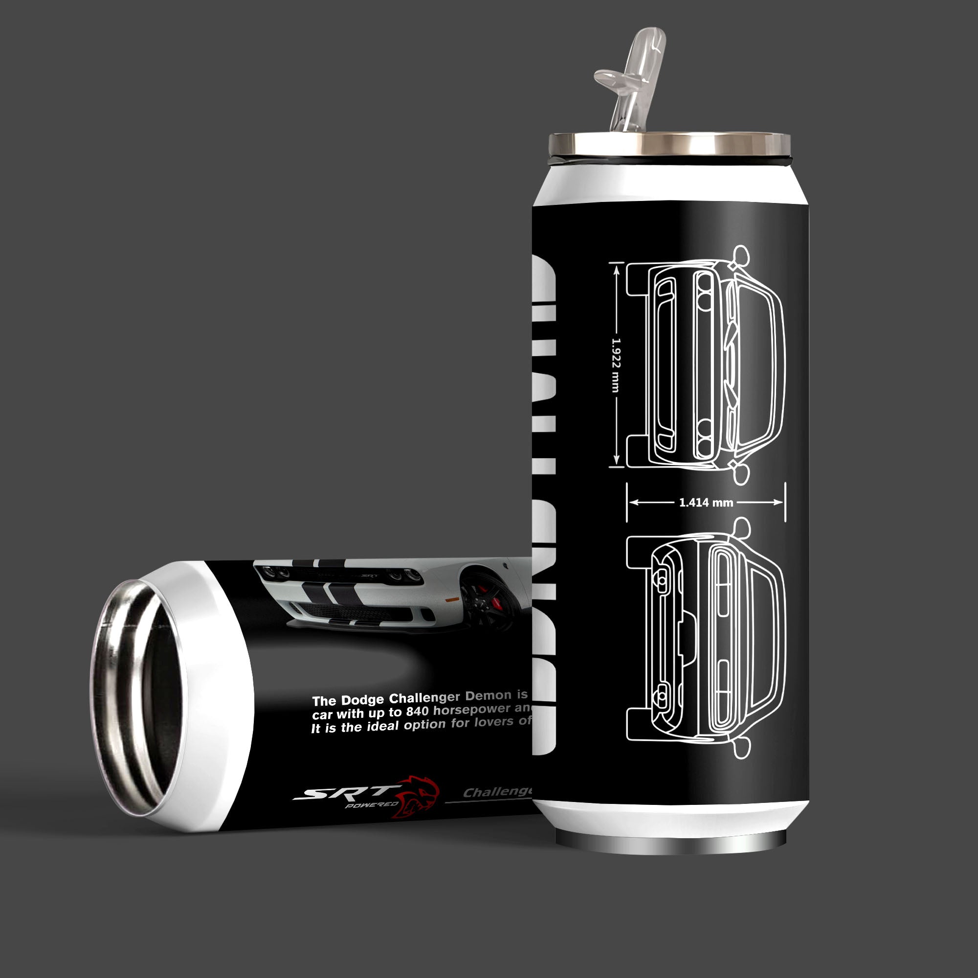 D Challenger Art Inspired Sipper Can