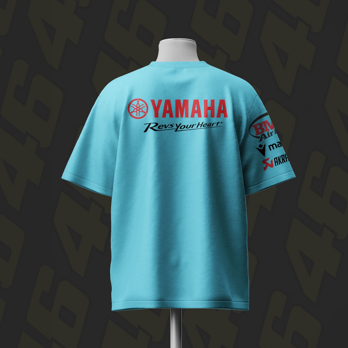 VR 46 Moto GP Inspired Oversize light blue Cotton T-shirt