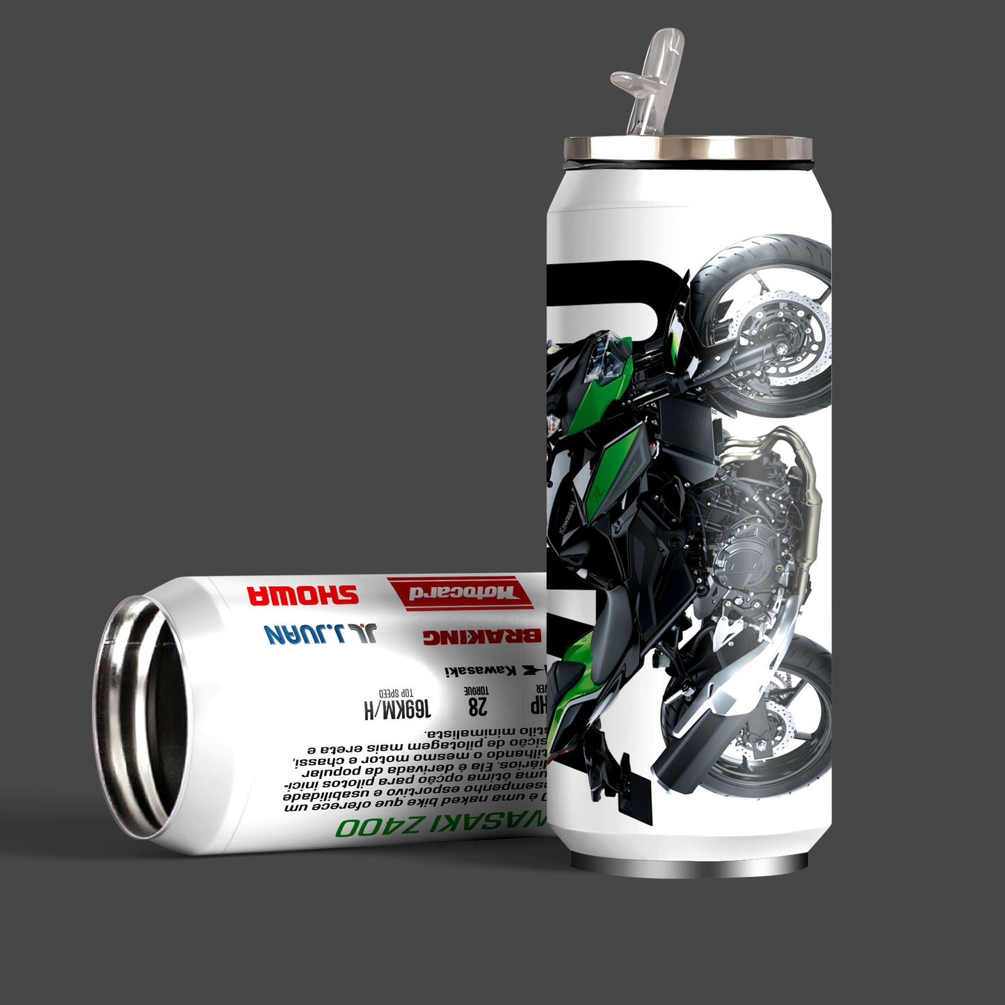 Kawasaki Z400 Inspired Art Sipper Can