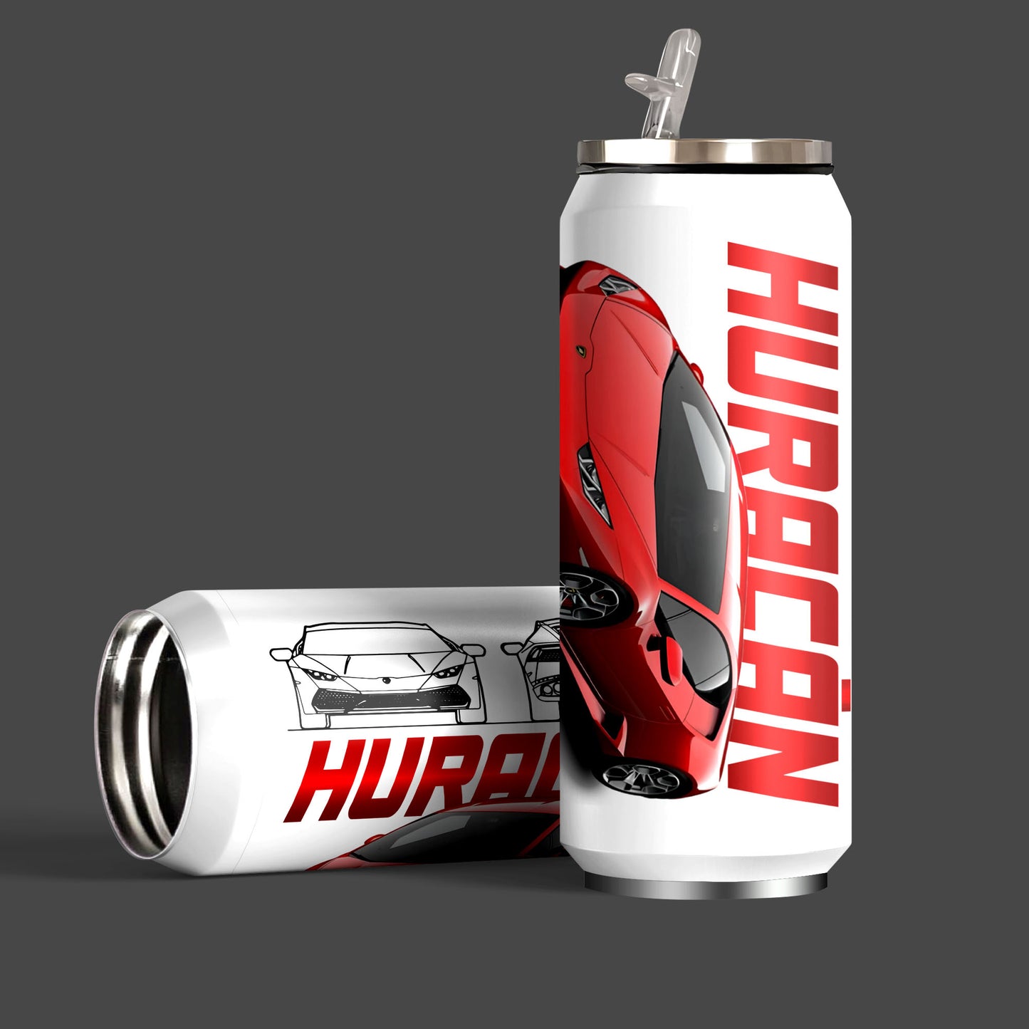 Lemborghini Red 3.0 Inspired Sipper Can